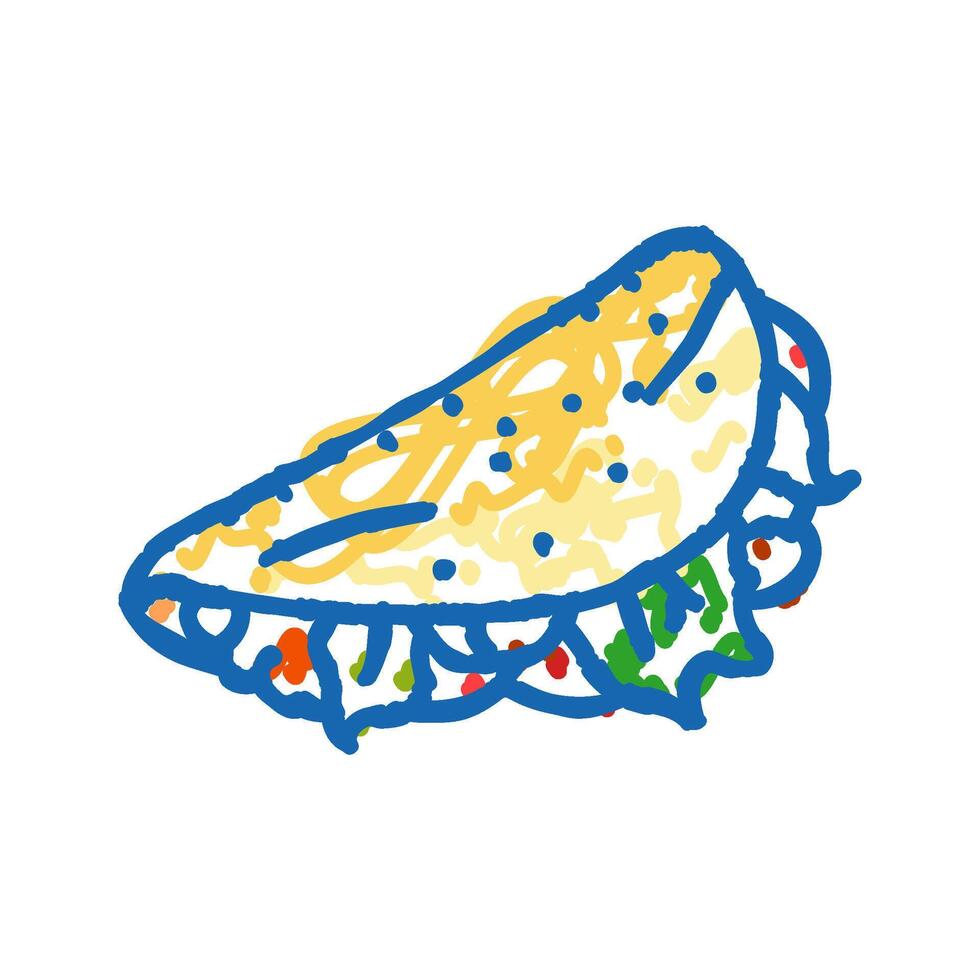 taco fast food icon doodle illustration vector