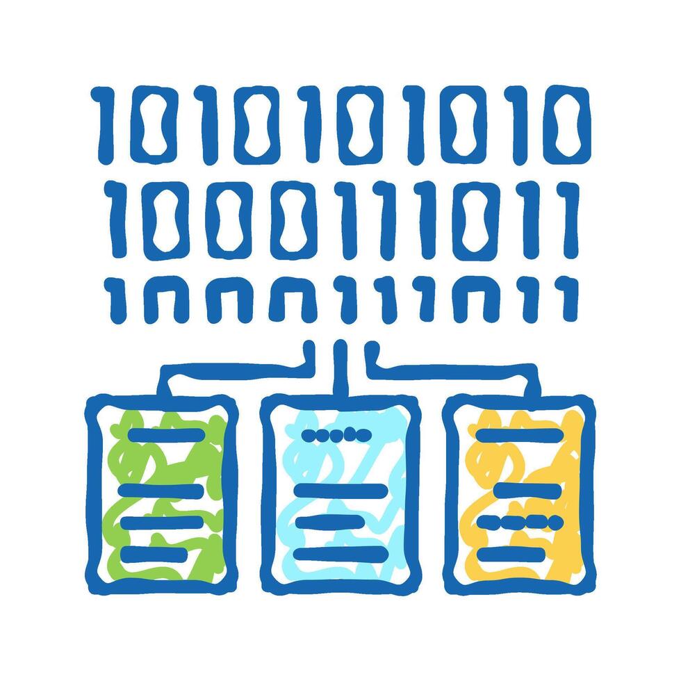 files encryption icon doodle illustration sign vector
