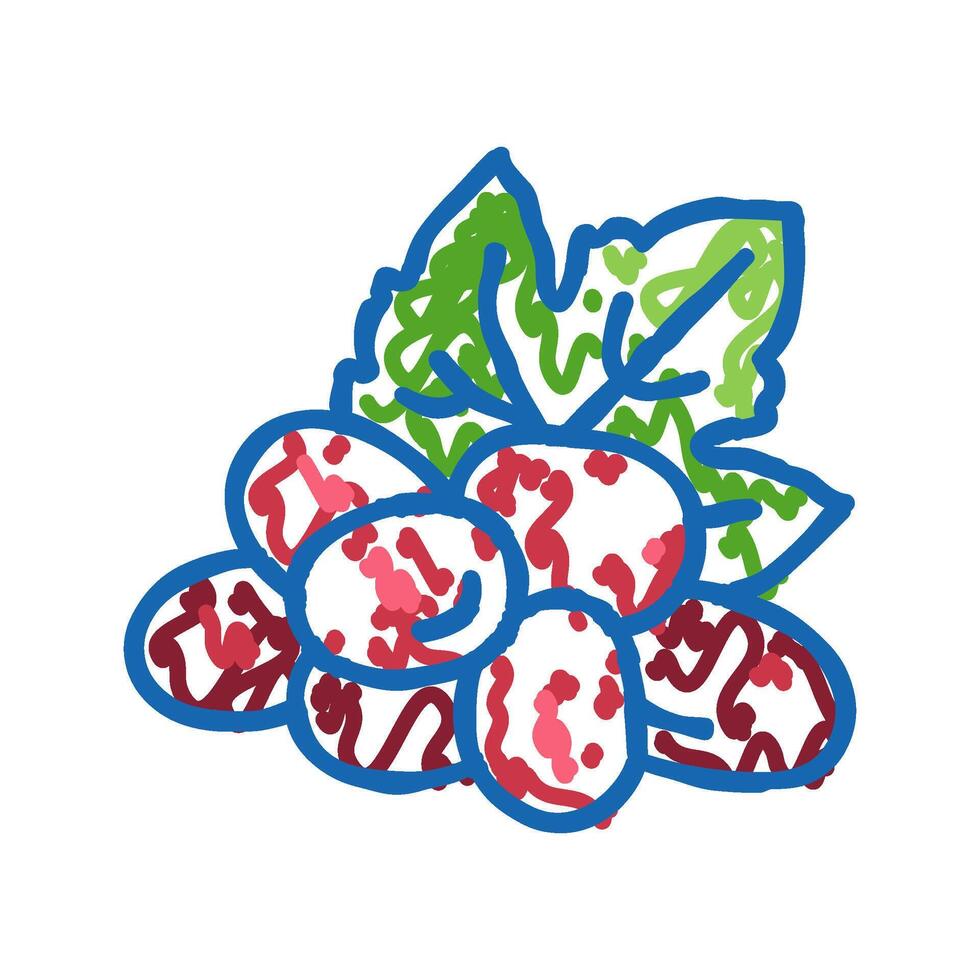 red grape wine icon doodle illustration vector
