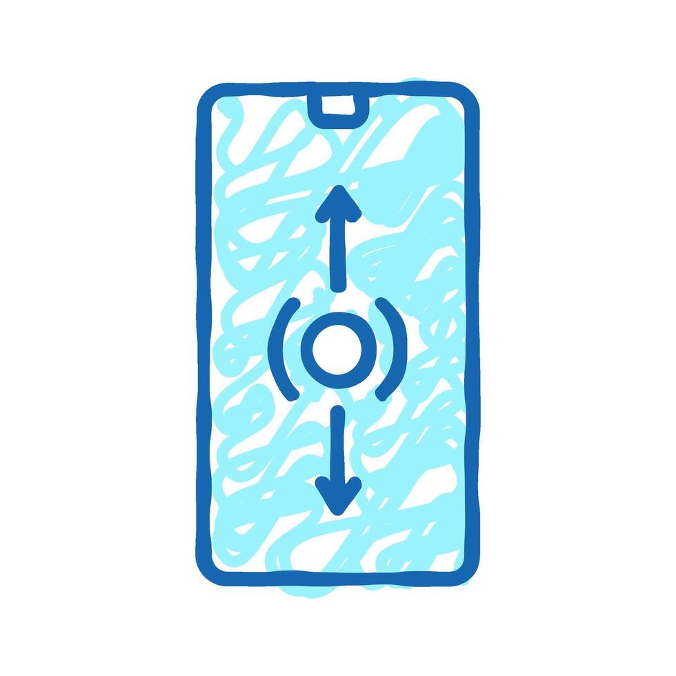 mobile scroll icon doodle illustration vector