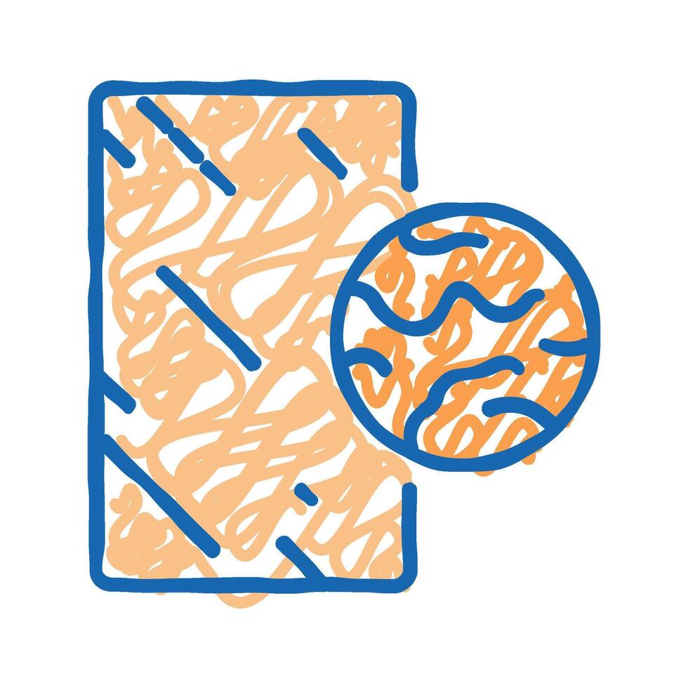 bronze mirror icon doodle illustration vector