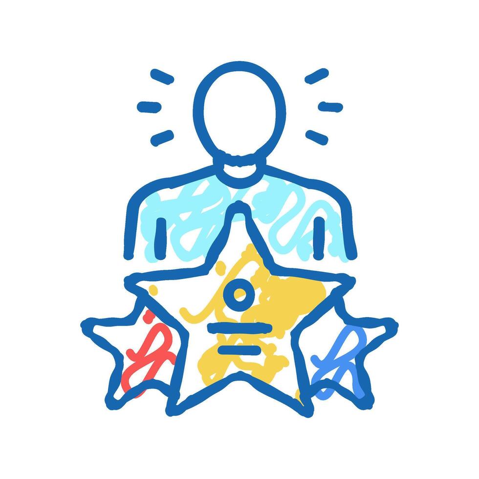 universal expert icon doodle illustration vector