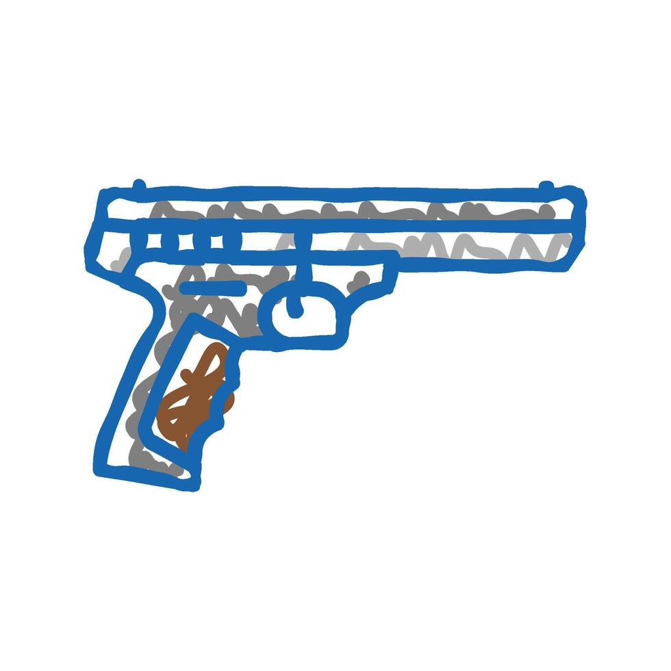 rimfire rifle icon doodle illustration vector