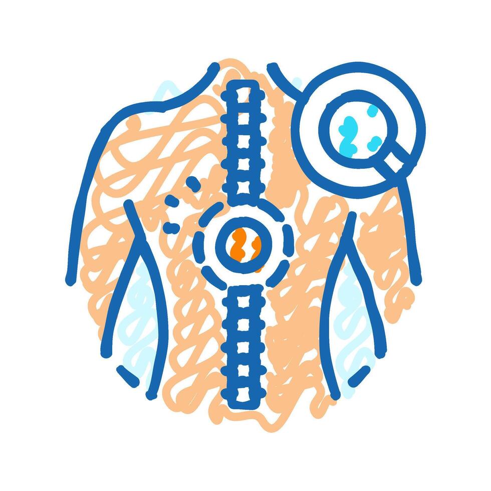spinal cord analysis icon doodle illustration vector