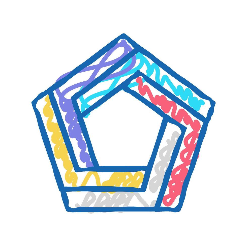 magic impossible geometric shape icon doodle illustration vector
