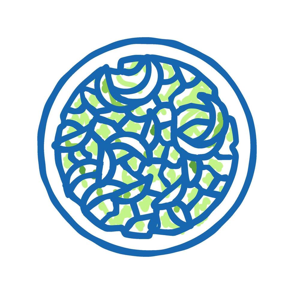 salad cabbage dish icon doodle illustration vector