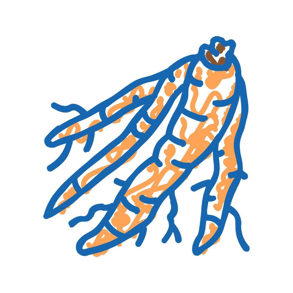 shatavari ayurvedic herb icon doodle illustration vector