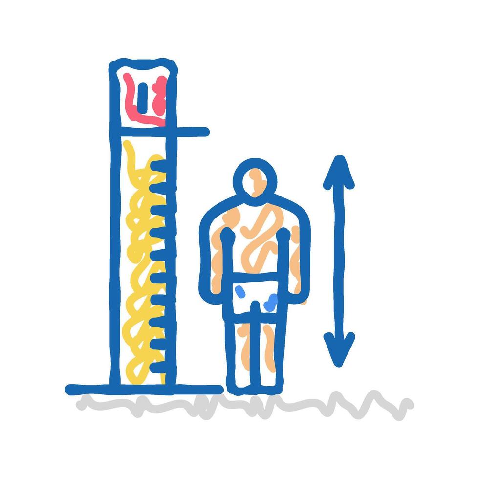 height limit kid icon doodle illustration vector