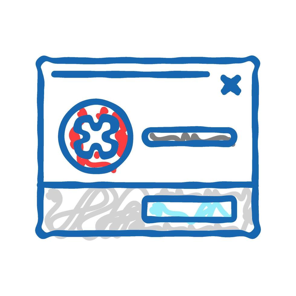 denied access icon doodle illustration vector