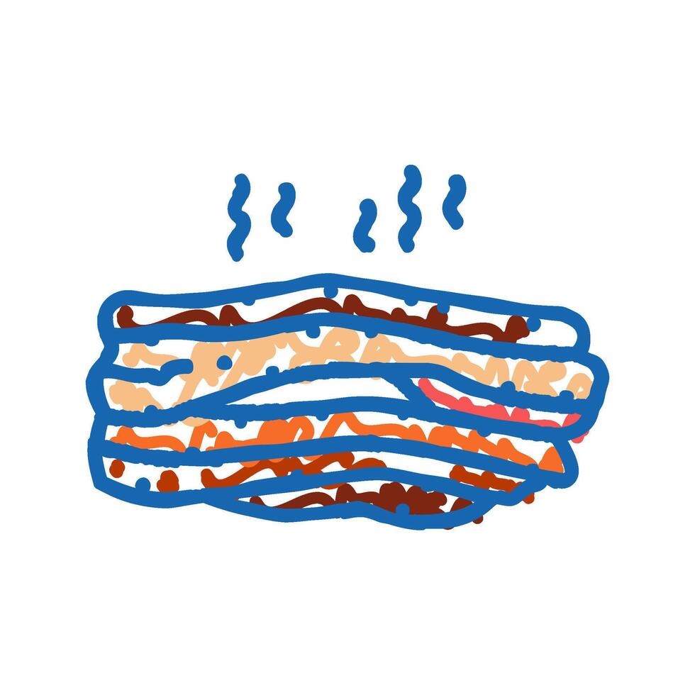 bacon smoked icon doodle illustration vector