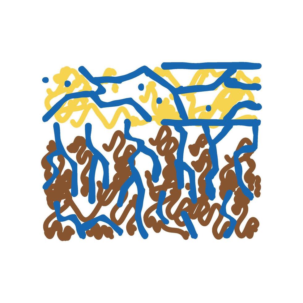 dry soil icon doodle illustration vector