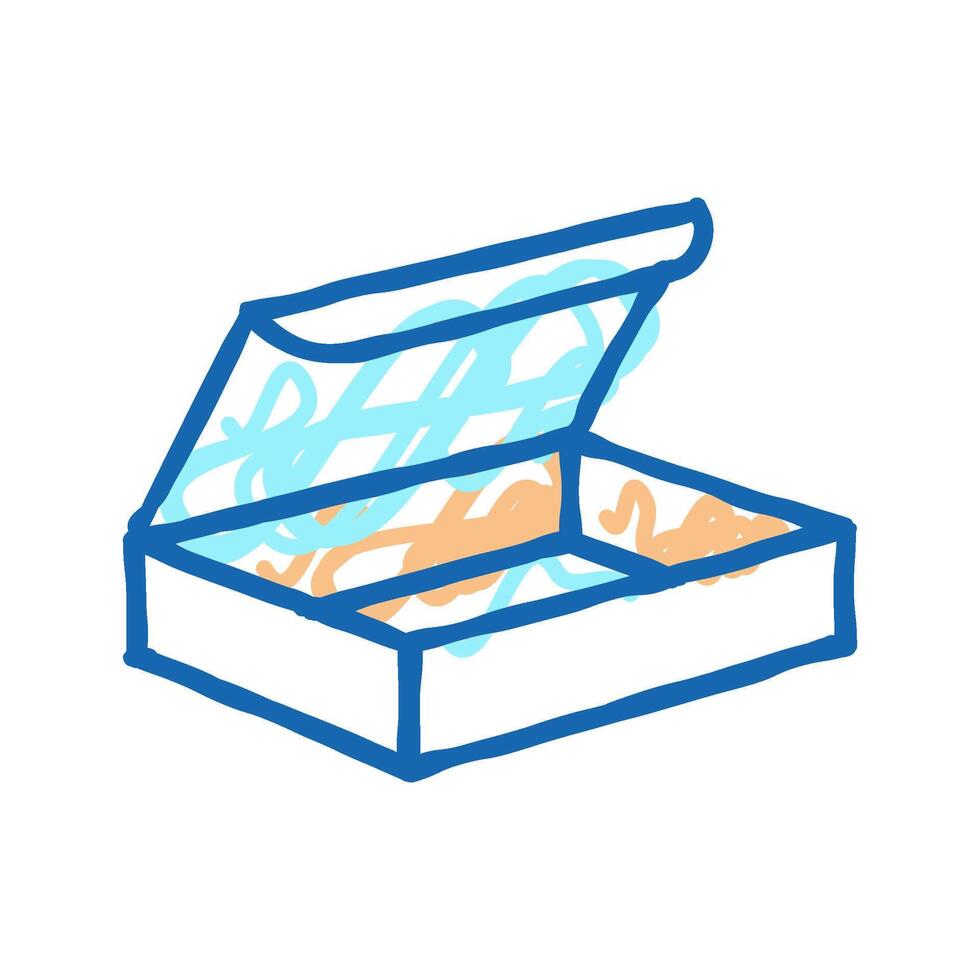 delivering package box icon doodle illustration vector