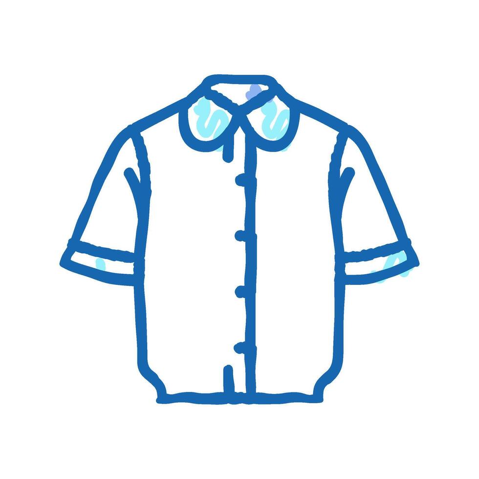 blouse japanese school icon doodle illustration vector