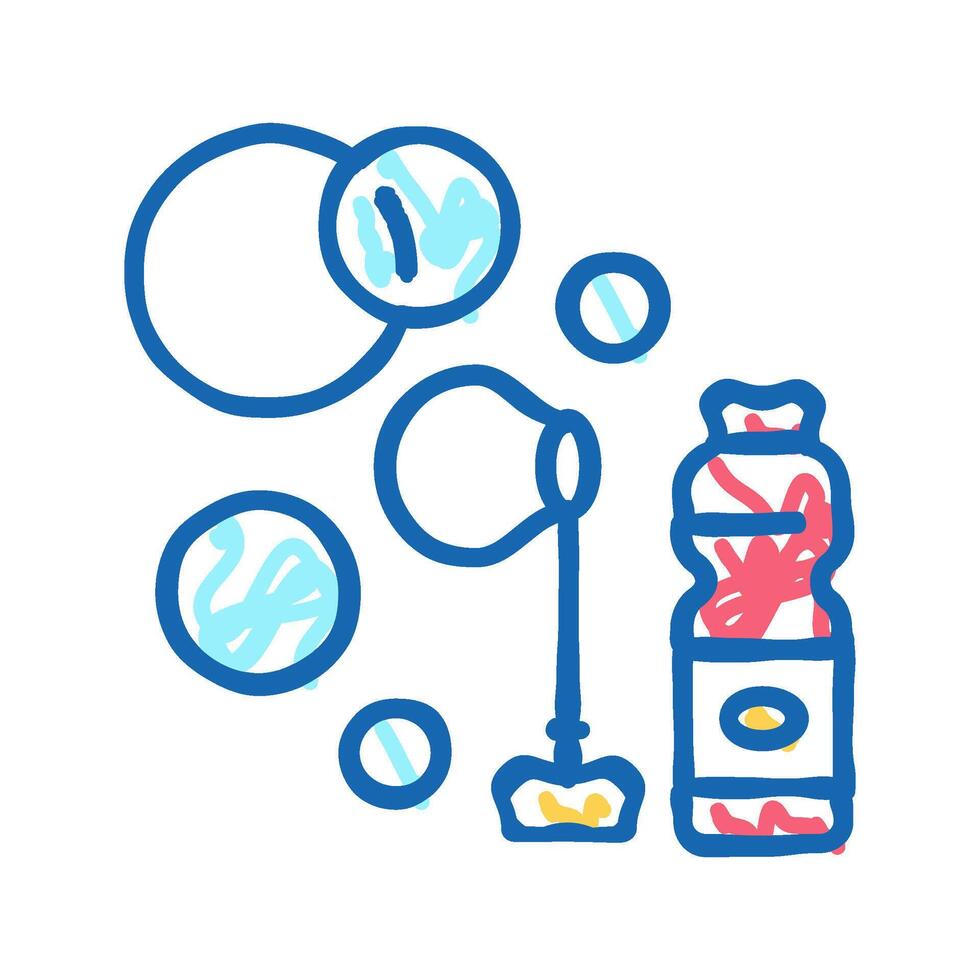 bubble child fun icon doodle illustration vector