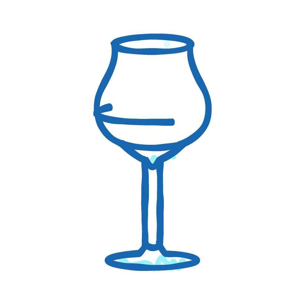 alcohol wine glass icon doodle illustration vector