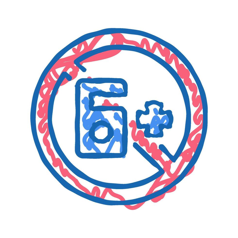 kid age limit icon doodle illustration vector