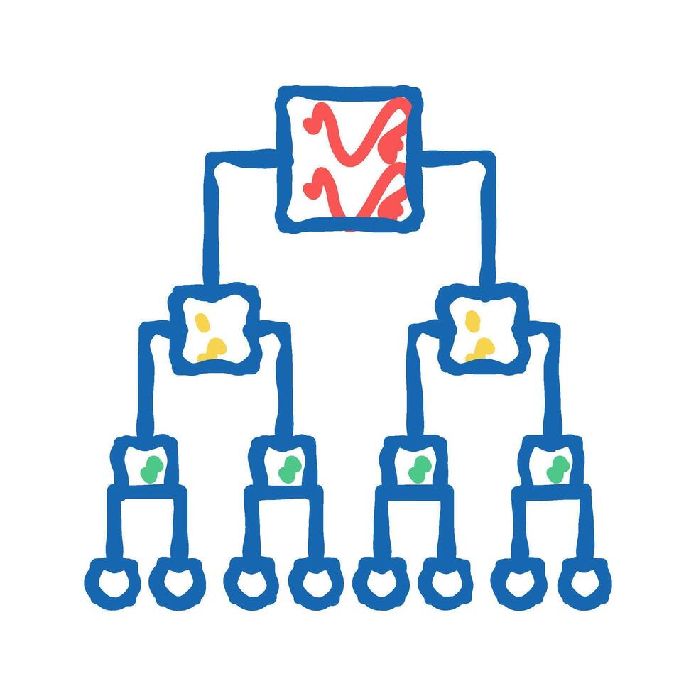 binary decision diagram icon doodle illustration vector