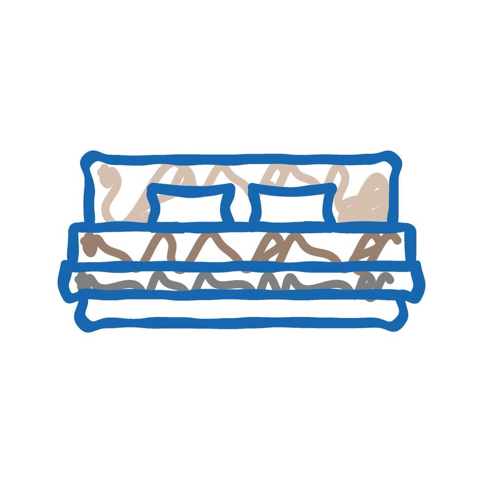bed minimalistic stylish icon doodle illustration vector
