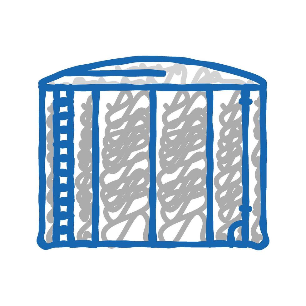 crude oil tank petroleum engineer icon doodle illustration vector