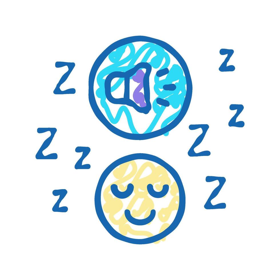 music for sleep icon doodle illustration vector