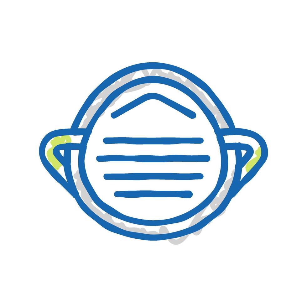 dust mask ppe protective equipment icon doodle illustration vector