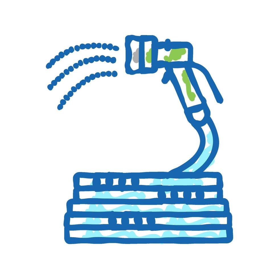 spray hose gardening icon doodle illustration vector