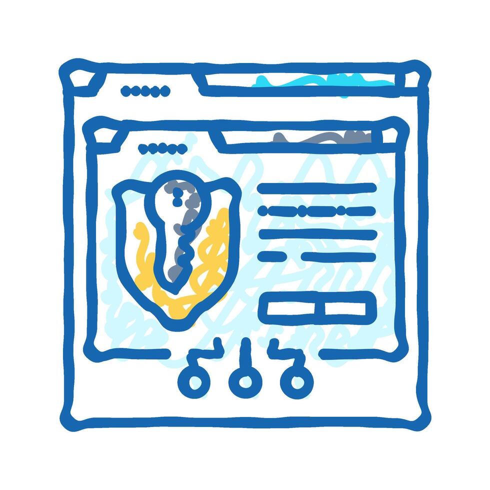 software licensing icon doodle illustration vector
