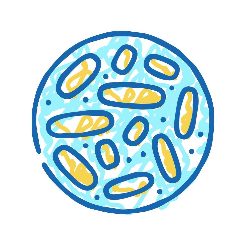 lactobacillus probiotics icon doodle illustration vector