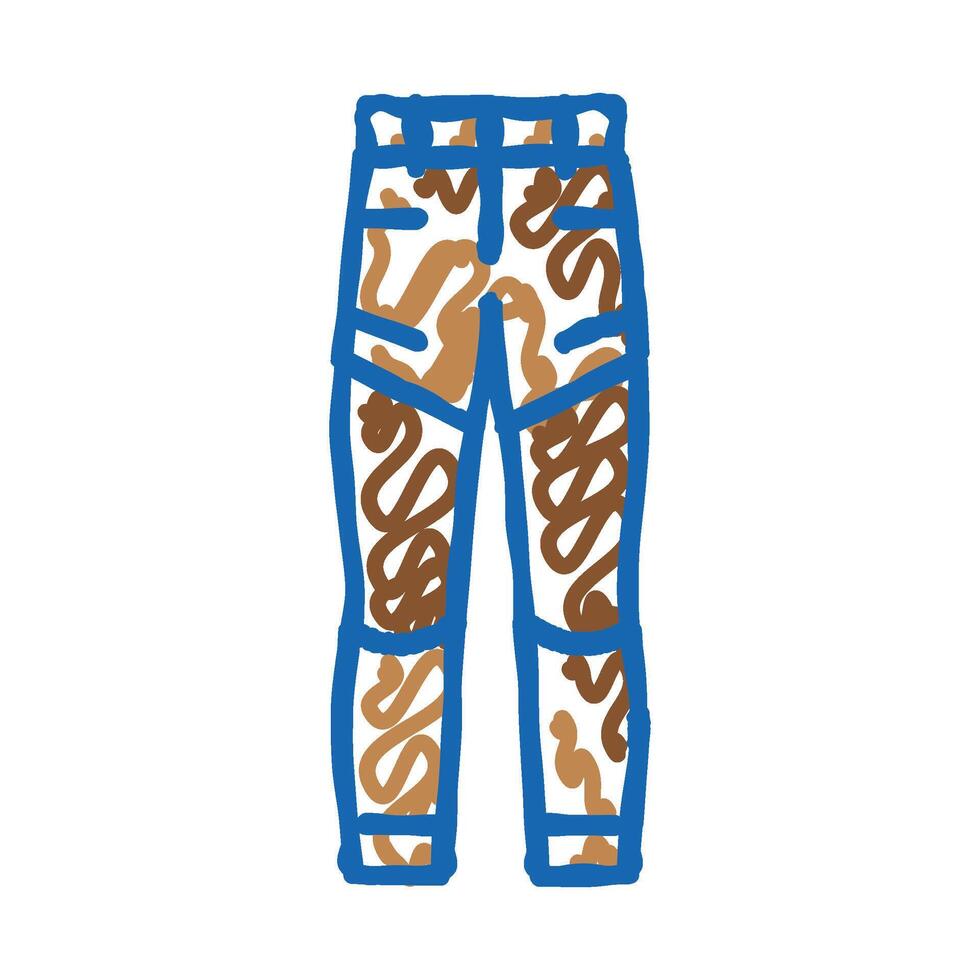 hiking pants apparel icon doodle illustration vector