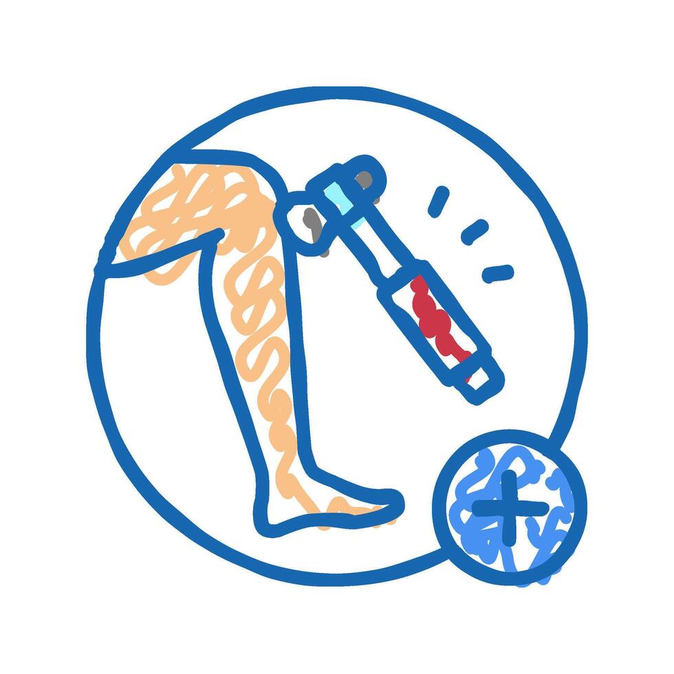 nerves examining health check icon doodle illustration vector