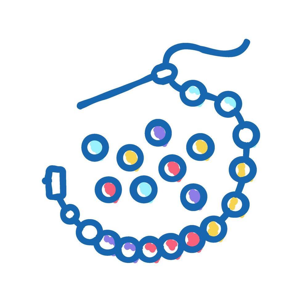 needle bead icon doodle illustration vector