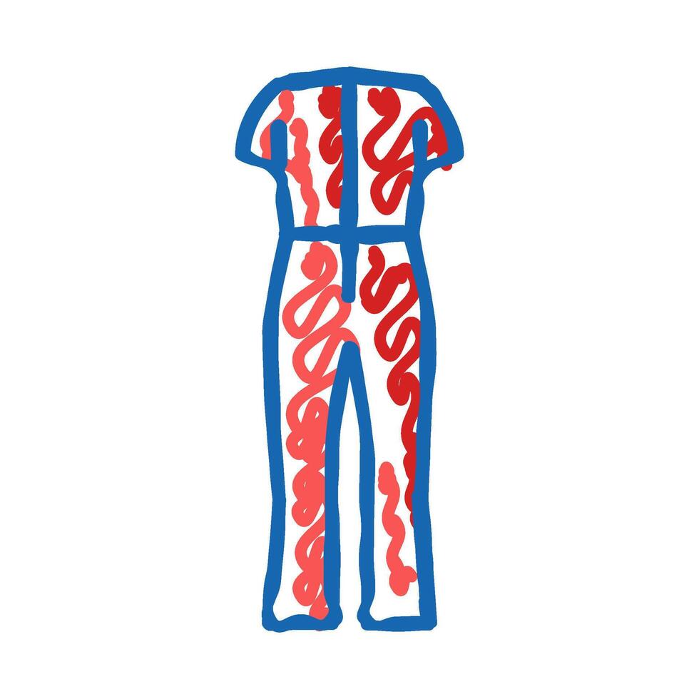 overalls pants apparel icon doodle illustration vector