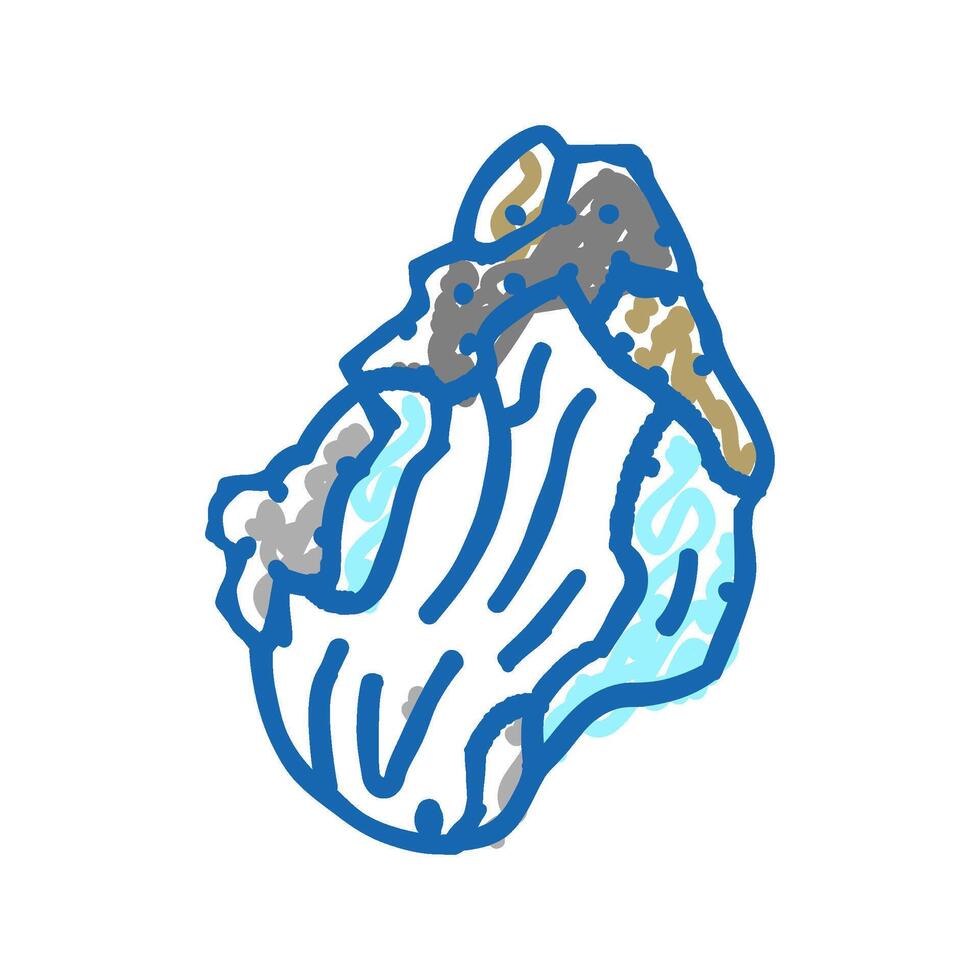 asbestos material icon doodle illustration vector