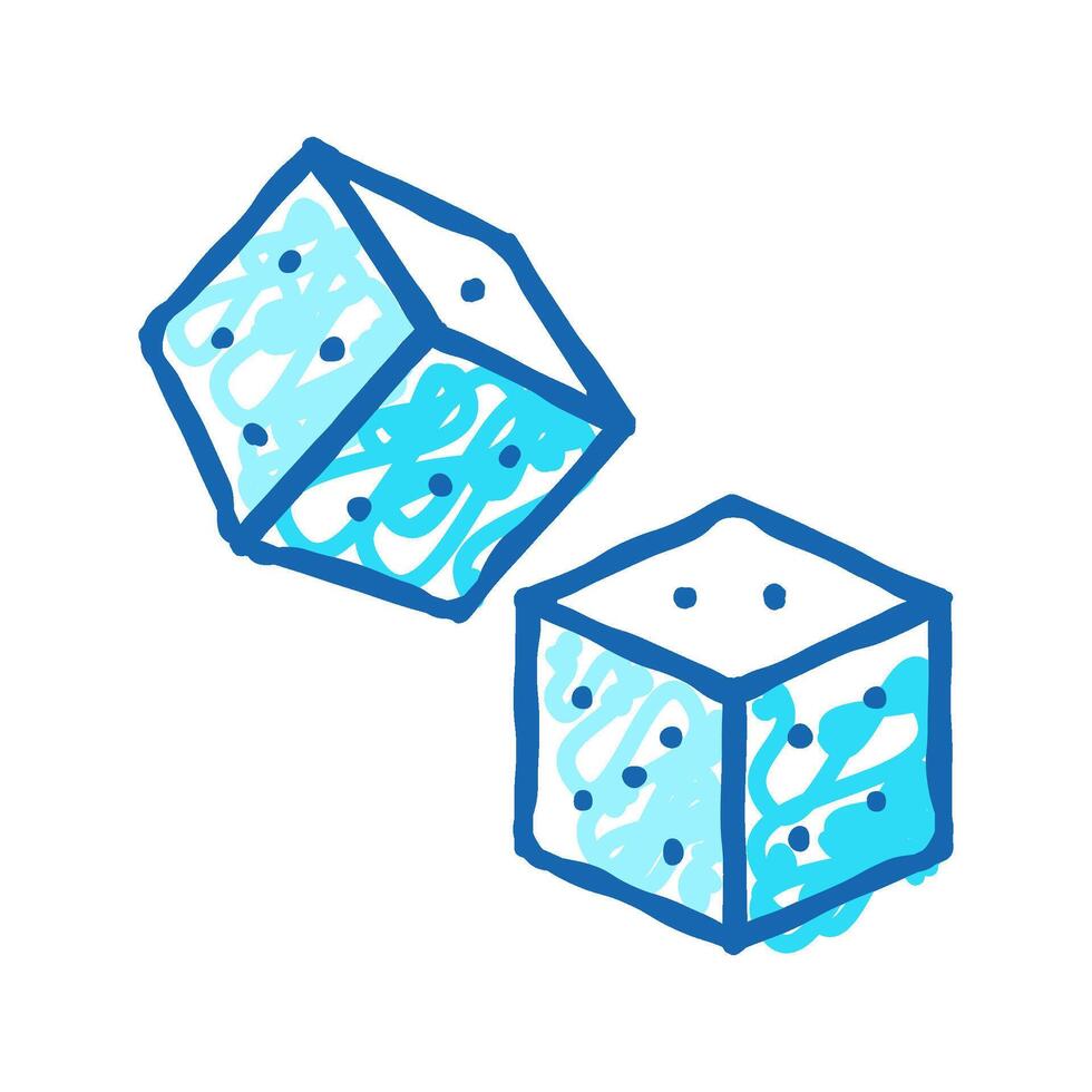 dice slot game icon doodle illustration vector