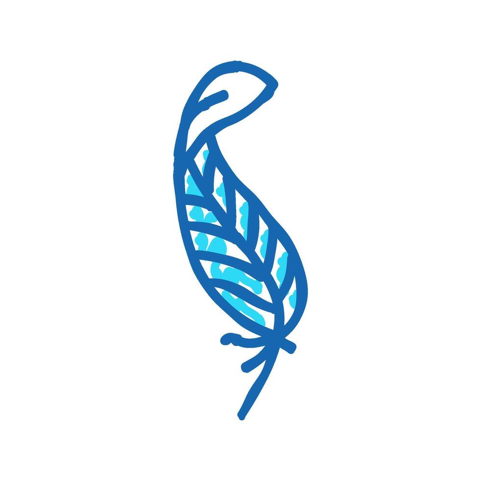 feather tattoo art vintage icon doodle illustration vector