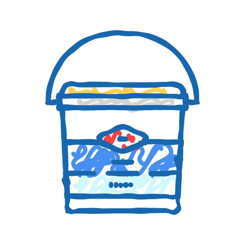 safety goggles bleach icon doodle illustration vector