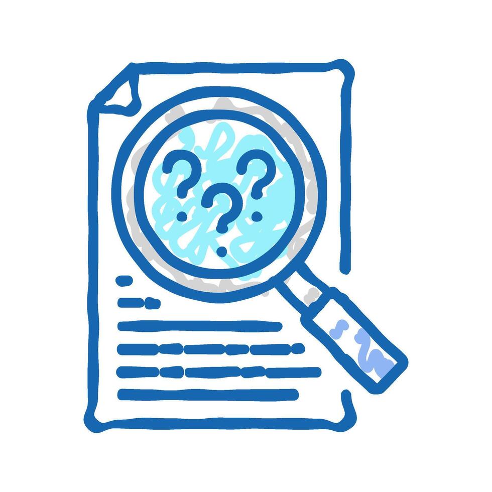 document review corporate law icon doodle illustration vector