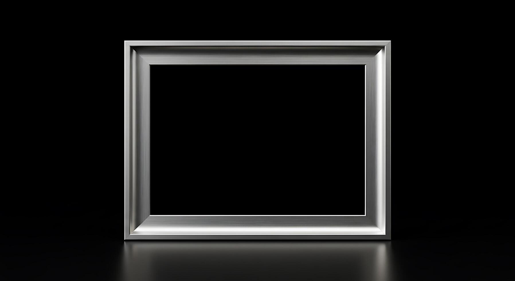 A white frame on a black surface photo