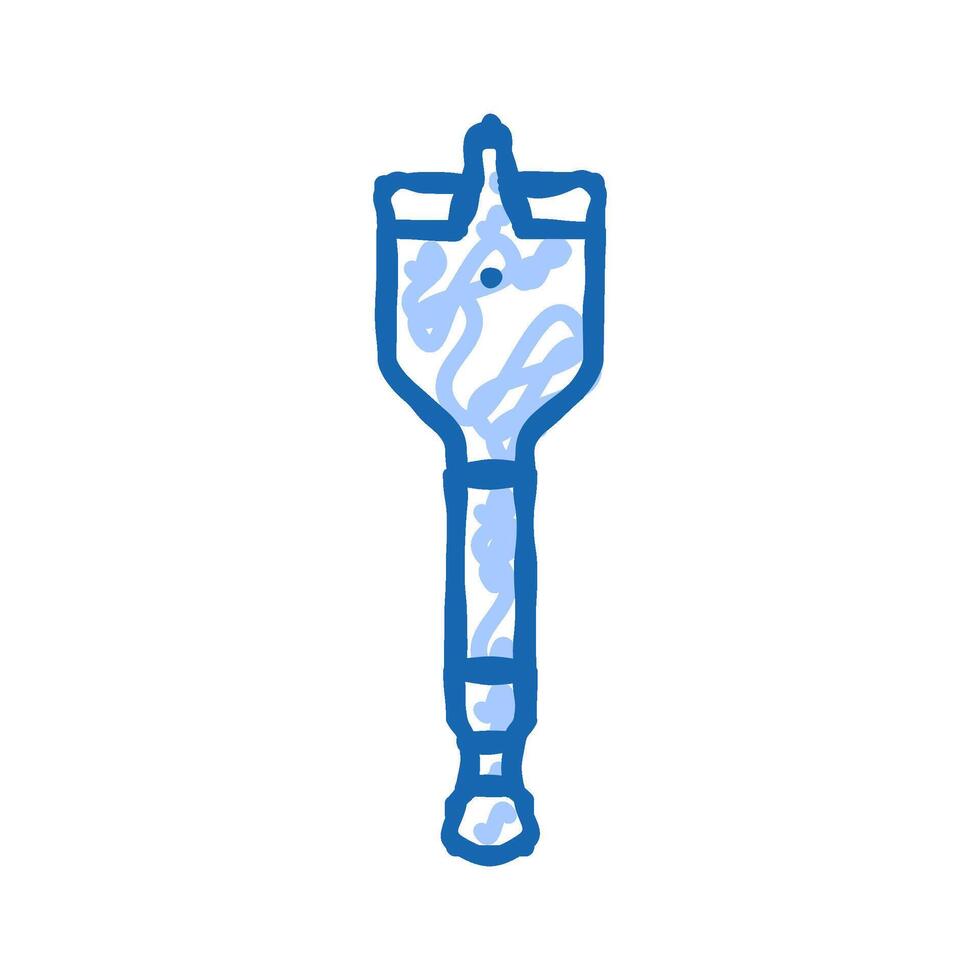 spade drill bit icon doodle illustration vector