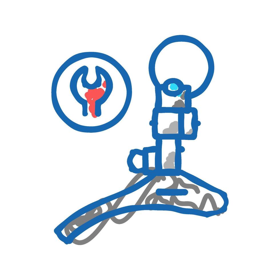 switch front adjustment and replacement icon doodle illustration vector