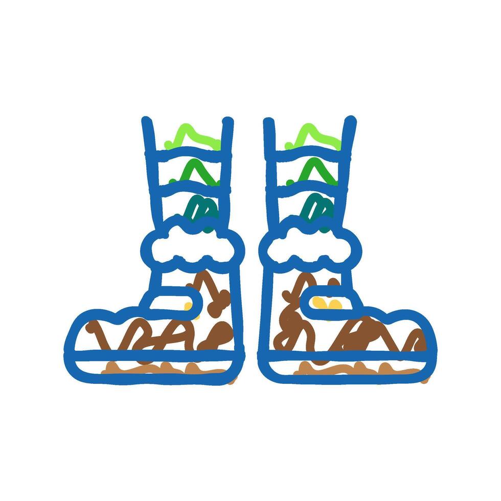 feet elf little icon doodle illustration vector