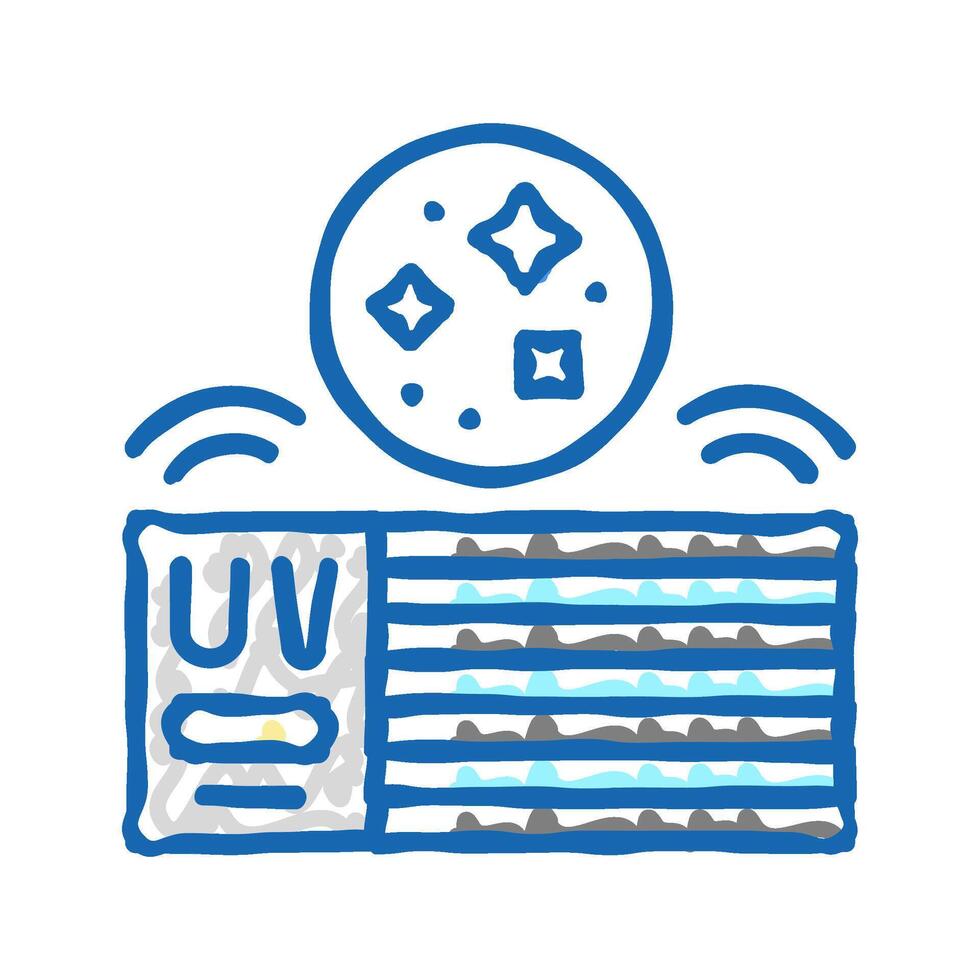 house air filtration system icon doodle illustration vector