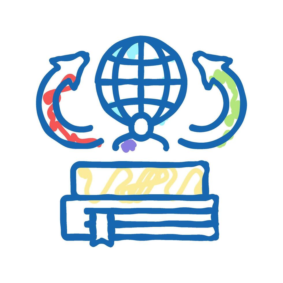 environmental history icon doodle illustration vector