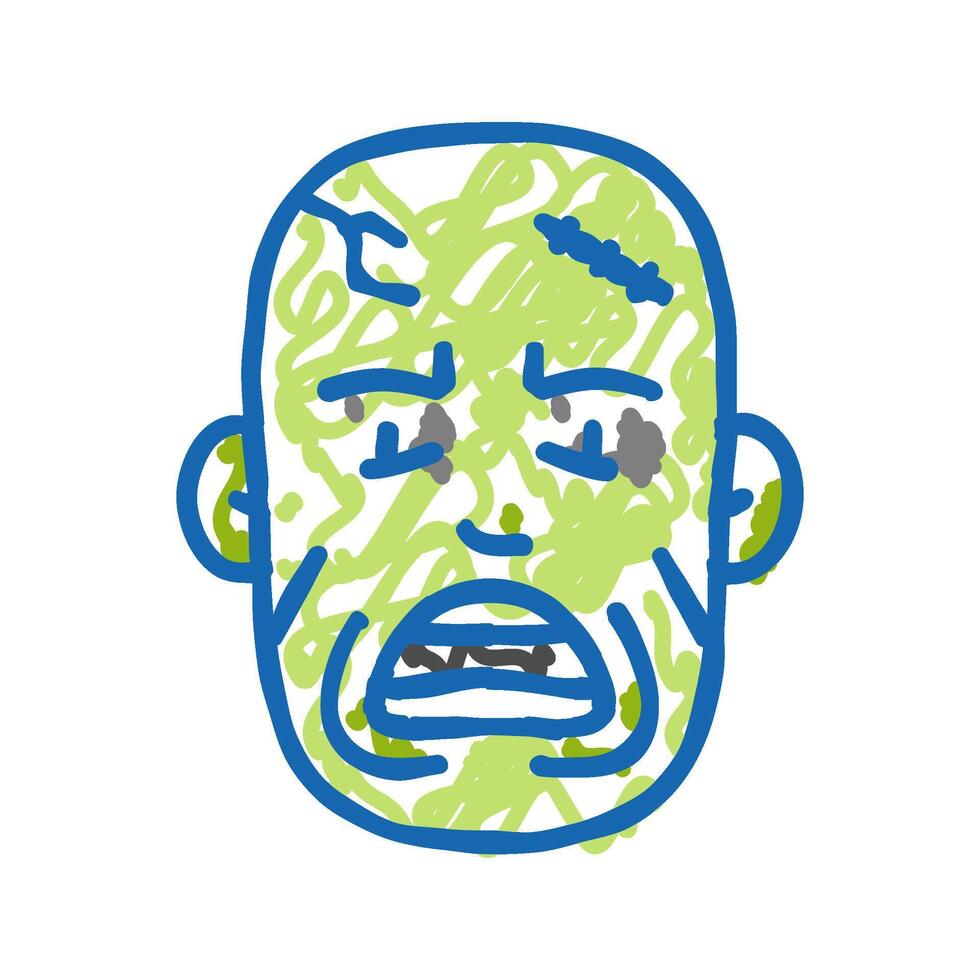 zombie evil icon doodle illustration vector