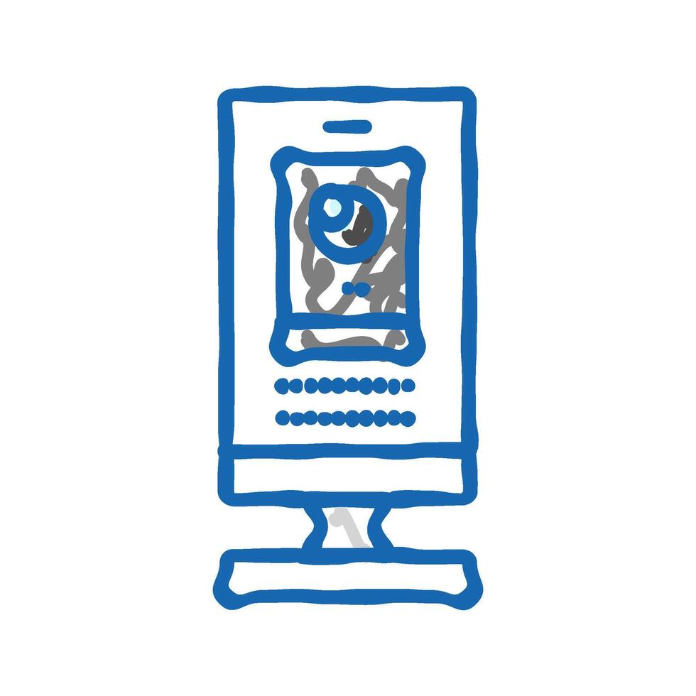 ring security camera garage tool icon doodle illustration vector