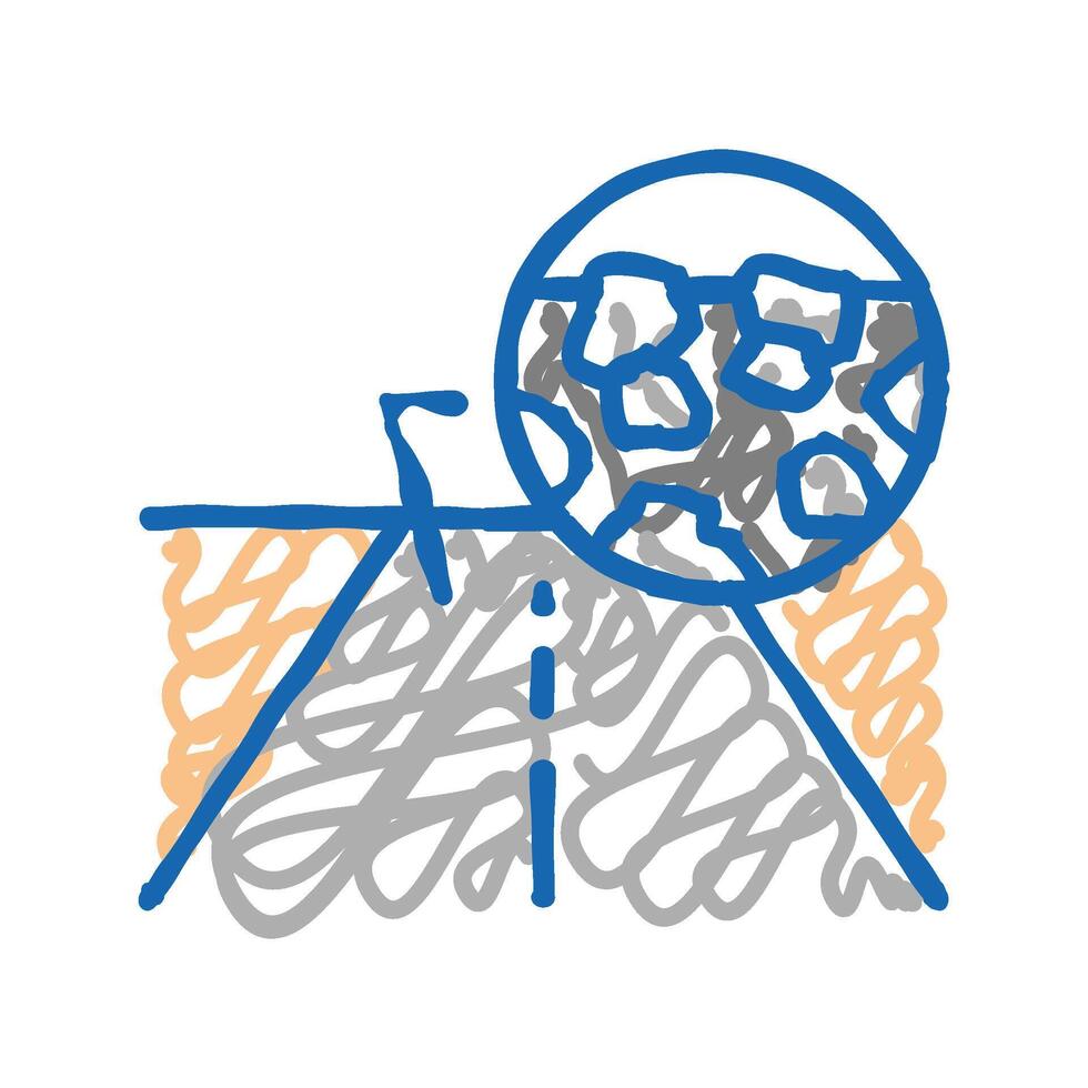 gravel crashed stone road icon doodle illustration vector