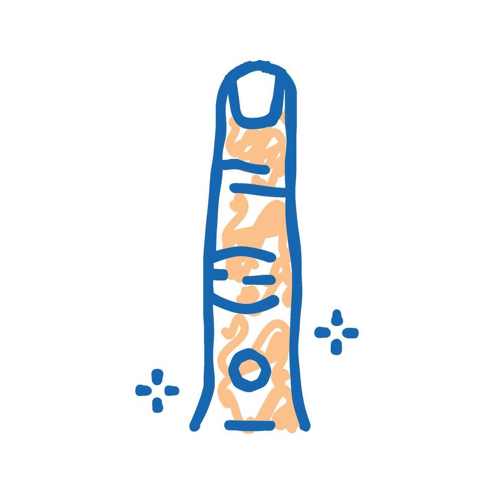 finger piercing icon doodle illustration vector