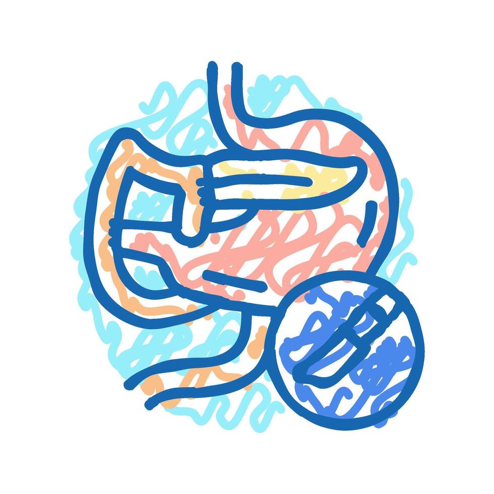 whipple procedure surgery icon doodle illustration vector