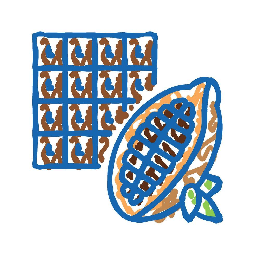 cocoa chocolate icon doodle illustration vector