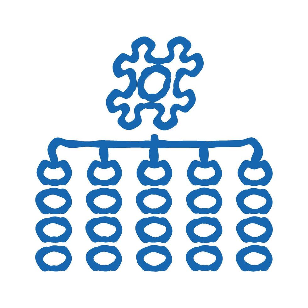 hashing algorithm icon doodle illustration vector